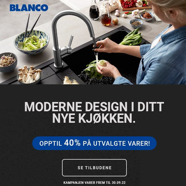 Opptil 40% på utvalgte varer - Kampanje Blanco
